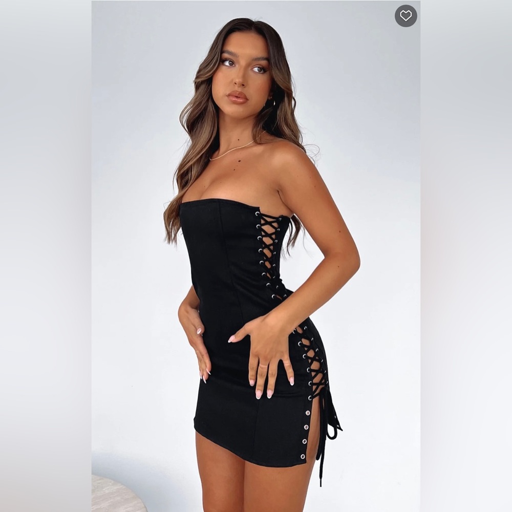 Call Me Baby Mini Dress Black (White Fox Boutique)